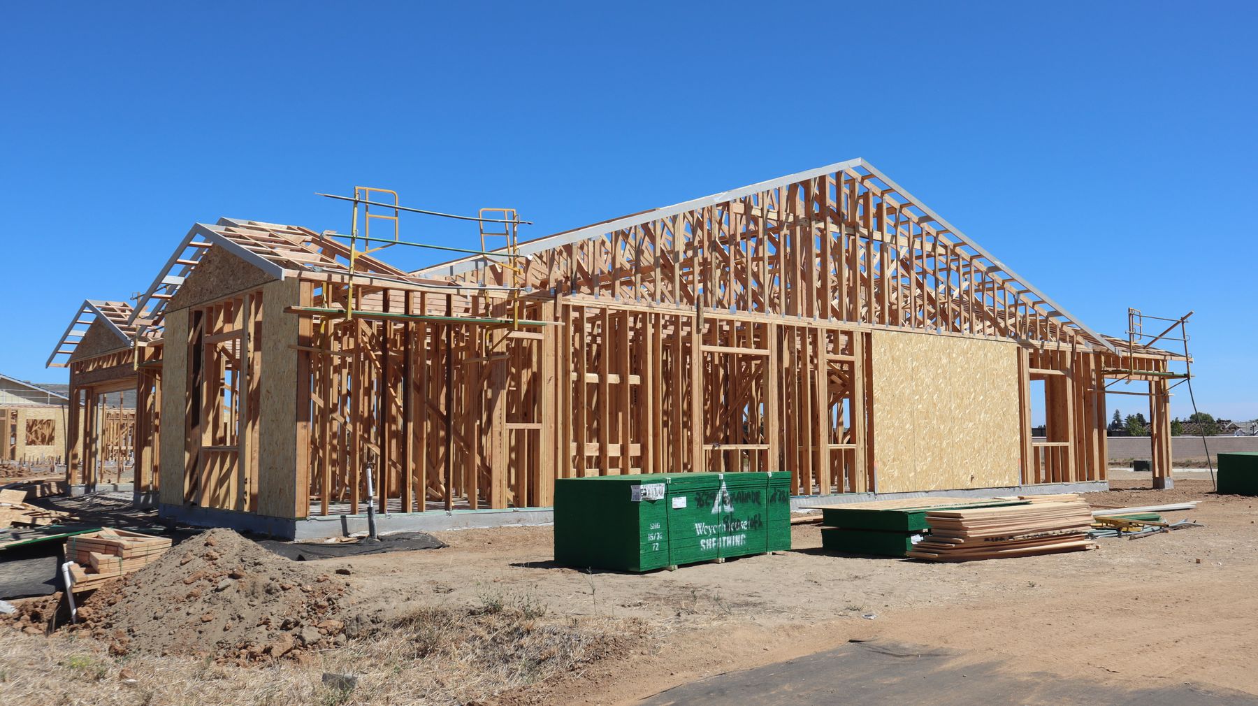 Illustrative stock photo of residential wood framing